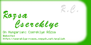 rozsa csereklye business card